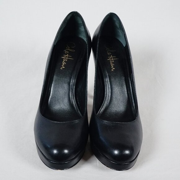 Cole Haan Black Leather Nike Air Heels Woman's Size US 8B - Picture 1 of 12